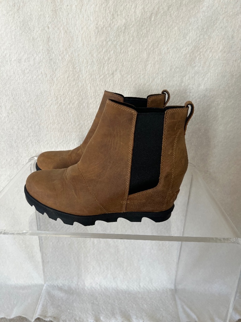 Sorel Joan of Arctic Wedge II Chelsea Bootie Womens Brown Size 9